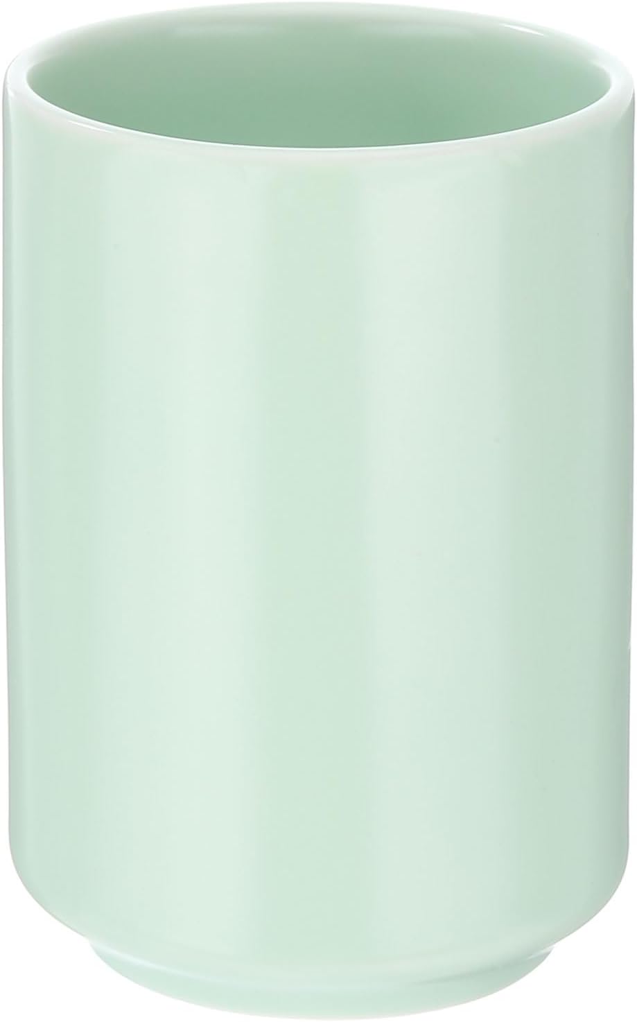 HARFINGTON 2pcs Japanese Ceramic Tea Cups 8oz / 240ml Simple Solid Color No Handle Ceramic Tea Mugs Matte Glazed Cylindrical Cup for Matcha Tea Wine White Tea Coffee Drinks, White