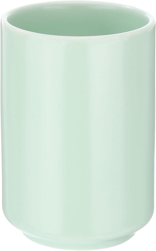 HARFINGTON 2pcs Japanese Ceramic Tea Cups 8oz / 240ml Simple Solid Color No Handle Ceramic Tea Mugs Matte Glazed Cylindrical Cup for Matcha Tea Wine White Tea Coffee Drinks, White