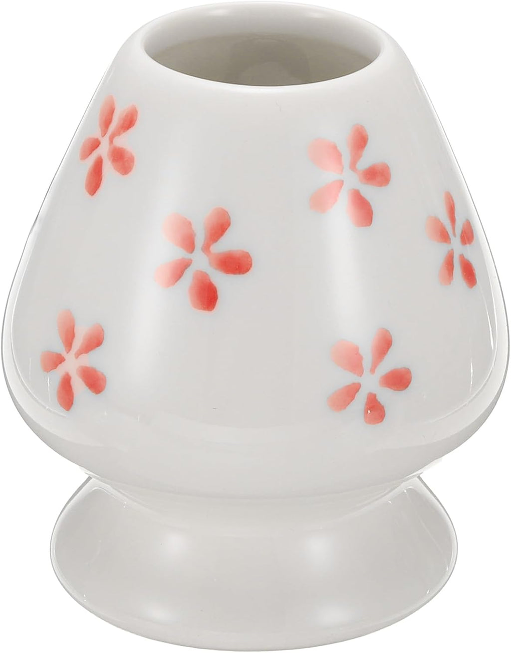 HARFINGTON Ceramic Chasen Stand 73mm Matcha Whisk set Cherry Blossoms White