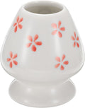 HARFINGTON Ceramic Chasen Stand 73mm Matcha Whisk set Cherry Blossoms White