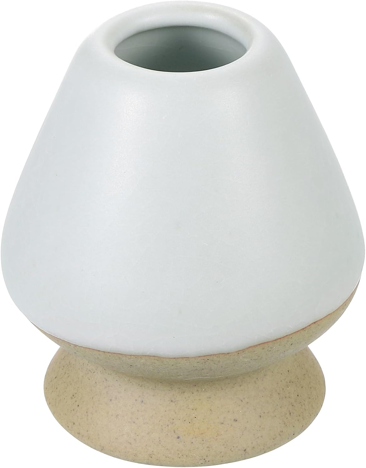 HARFINGTON Ceramic Chasen Stand 66mm Matcha Whisk Holder Gray Green