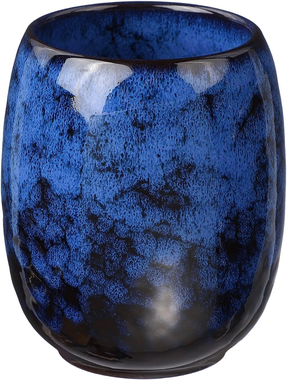 HARFINGTON Chinese Ceramic Teacup 5.41oz Sapphire Blue No Handle